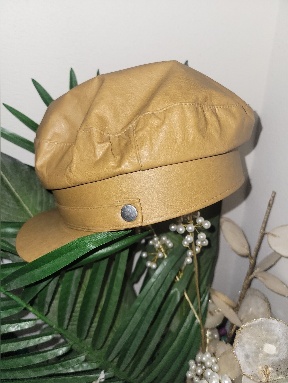 Beige Paperboy Hat